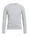 Grey Daniele Alessandrini Man Sweater Light Grey Size 38 Linen, Polyamide