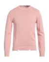 Grey Daniele Alessandrini Man Sweater Light Pink Size 36 Cotton
