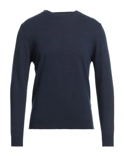 Grey Daniele Alessandrini Man Sweater Midnight Blue Size 38 Viscose, Polyamide, Wool, Cashmere
