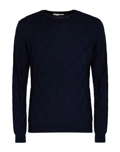 Grey Daniele Alessandrini Man Sweater Midnight Blue Size 40 Wool In Blue