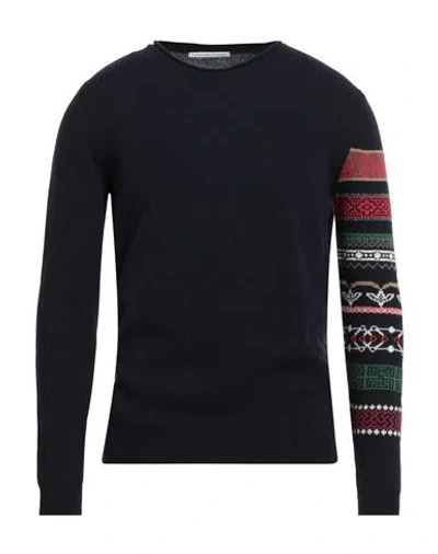 Grey Daniele Alessandrini Man Sweater Midnight Blue Size 40 Wool, Polyamide