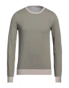 GREY DANIELE ALESSANDRINI GREY DANIELE ALESSANDRINI MAN SWEATER MILITARY GREEN SIZE 40 COTTON