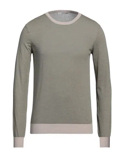 Grey Daniele Alessandrini Man Sweater Military Green Size 40 Cotton