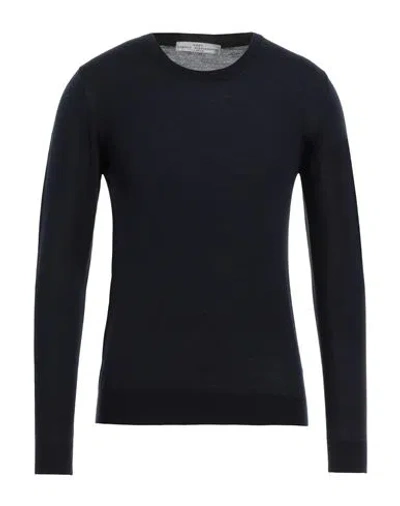 Grey Daniele Alessandrini Man Sweater Navy Blue Size L Merino Wool
