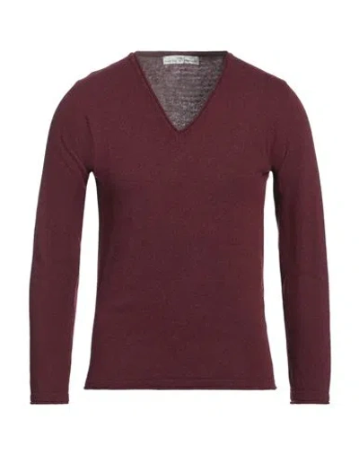 Grey Daniele Alessandrini Man Sweater Plum Size 38 Wool, Viscose, Polyamide, Cashmere In Purple