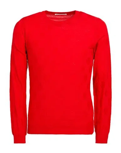 Grey Daniele Alessandrini Man Sweater Red Size 40 Wool
