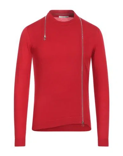Grey Daniele Alessandrini Man Sweater Red Size 42 Wool
