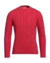 Grey Daniele Alessandrini Man Sweater Red Size 44 Wool, Polyamide