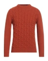 Grey Daniele Alessandrini Man Sweater Rust Size 38 Wool, Polyamide In Red