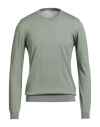 Grey Daniele Alessandrini Man Sweater Sage Green Size 38 Wool, Silk In Green