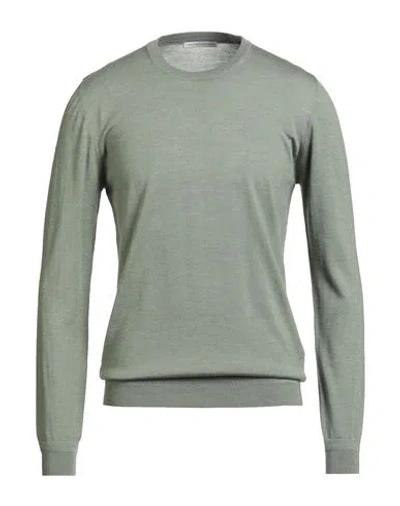 Grey Daniele Alessandrini Man Sweater Sage Green Size 38 Wool, Silk