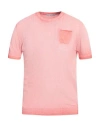 Grey Daniele Alessandrini Man Sweater Salmon Pink Size 40 Cotton