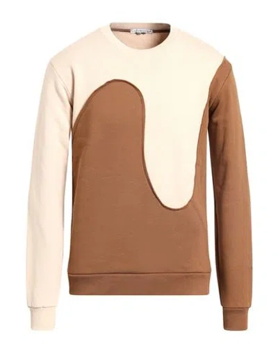 Grey Daniele Alessandrini Man Sweatshirt Beige Size Xl Cotton In Neutral