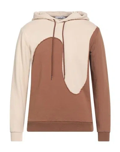 Grey Daniele Alessandrini Man Sweatshirt Brown Size M Cotton
