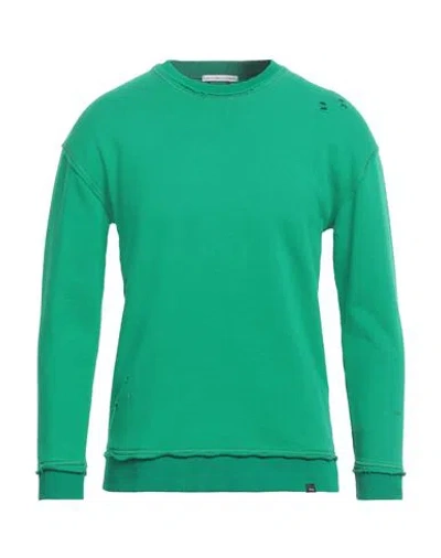 Grey Daniele Alessandrini Man Sweatshirt Green Size S Cotton, Polyester