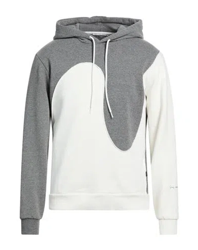 Grey Daniele Alessandrini Man Sweatshirt Grey Size L Cotton In Multi