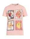 Grey Daniele Alessandrini Man T-shirt Antique Rose Size M Cotton In Pink