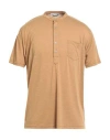 Grey Daniele Alessandrini Man T-shirt Camel Size Xxl Polyester, Viscose, Elastane In Brown