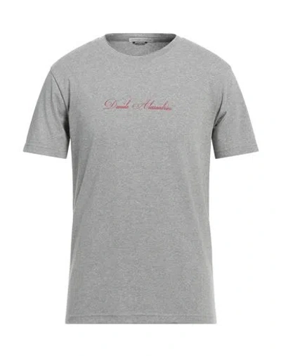 Grey Daniele Alessandrini Man T-shirt Grey Size M Cotton, Elastane