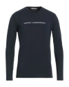 Grey Daniele Alessandrini Man T-shirt Midnight Blue Size M Cotton, Elastane