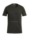 Grey Daniele Alessandrini Man T-shirt Military Green Size L Cotton