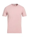 Grey Daniele Alessandrini Man T-shirt Pink Size Xxl Cotton, Elastane