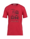 Grey Daniele Alessandrini Man T-shirt Red Size M Cotton