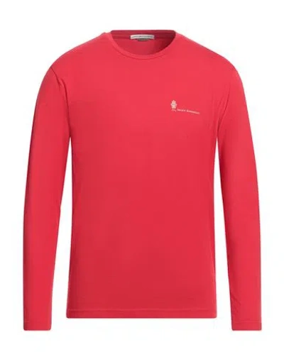 Grey Daniele Alessandrini Man T-shirt Red Size Xxl Cotton, Elastane