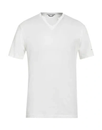 Grey Daniele Alessandrini Man T-shirt White Size M Cotton