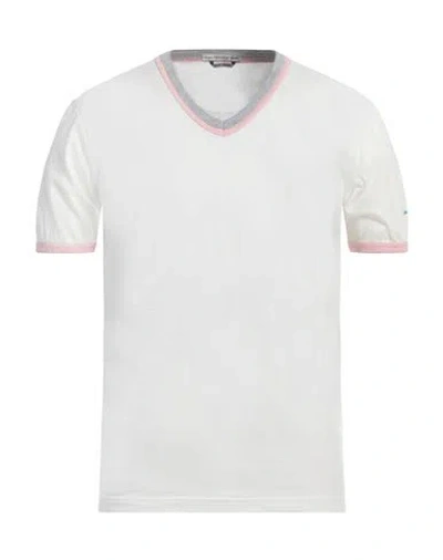 Grey Daniele Alessandrini Man T-shirt White Size M Cotton
