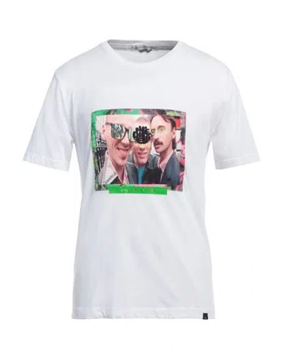 Grey Daniele Alessandrini Man T-shirt White Size Xxl Cotton