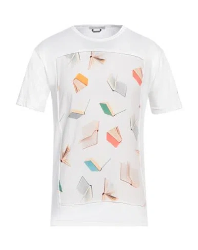 Grey Daniele Alessandrini Man T-shirt White Size Xxl Cotton, Viscose