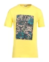 Grey Daniele Alessandrini Man T-shirt Yellow Size Xl Cotton, Polyester In Yellow