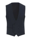 Grey Daniele Alessandrini Man Tailored Vest Midnight Blue Size 38 Polyester, Viscose, Elastane