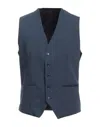 Grey Daniele Alessandrini Vests In Blue