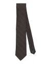 Grey Daniele Alessandrini Man Ties & Bow Ties Black Size - Silk In Black
