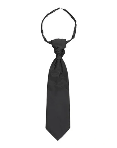 Grey Daniele Alessandrini Man Ties & Bow Ties Black Size - Silk