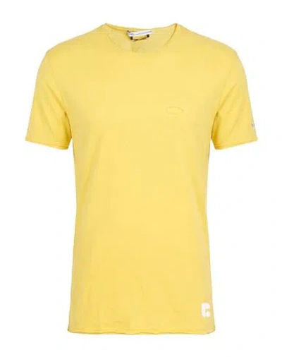 Grey Daniele Alessandrini Man T-shirt Yellow Size S Cotton