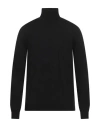 Grey Daniele Alessandrini Man Turtleneck Black Size 42 Wool