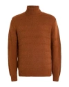 Grey Daniele Alessandrini Man Turtleneck Brown Size 38 Wool, Polyamide In Brown