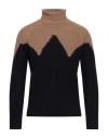 Grey Daniele Alessandrini Man Turtleneck Camel Size 36 Wool, Polyamide In Beige
