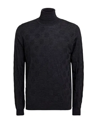 Grey Daniele Alessandrini Man Turtleneck Charcoal Size 40 Wool