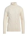 Grey Daniele Alessandrini Man Turtleneck Cream Size 42 Wool, Polyamide