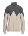 Grey Daniele Alessandrini Man Turtleneck Grey Size 36 Wool, Polyamide