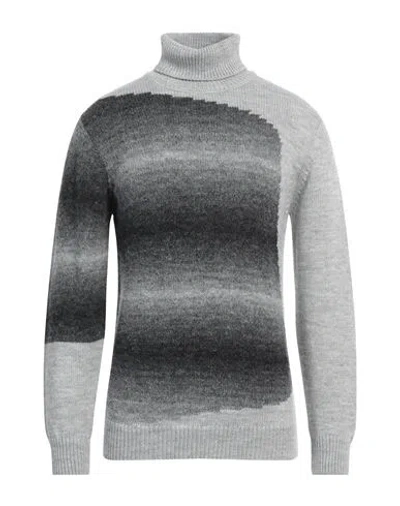 Grey Daniele Alessandrini Man Turtleneck Grey Size 40 Acrylic, Wool, Polyamide