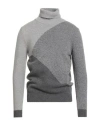 Grey Daniele Alessandrini Man Turtleneck Grey Size 38 Wool, Polyamide