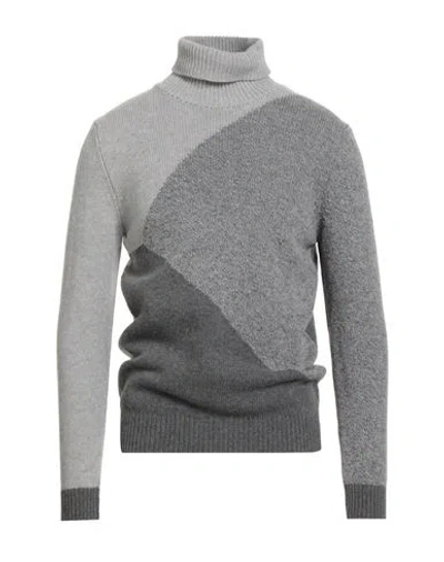Grey Daniele Alessandrini Man Turtleneck Grey Size 38 Wool, Polyamide