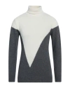 Grey Daniele Alessandrini Man Turtleneck Grey Size 44 Wool, Polyamide In Grey