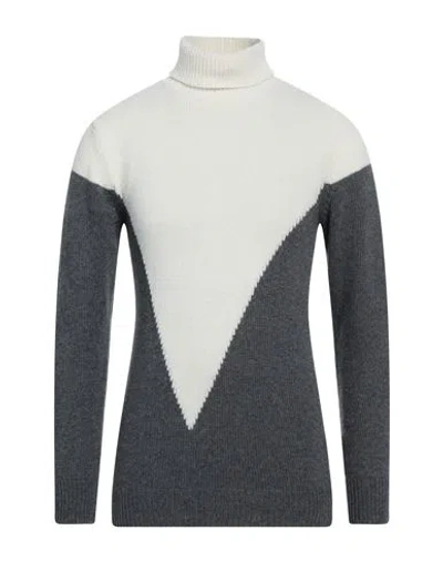 Grey Daniele Alessandrini Man Turtleneck Grey Size 44 Wool, Polyamide