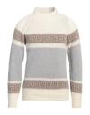 Grey Daniele Alessandrini Man Turtleneck Ivory Size 42 Wool, Polyamide In White